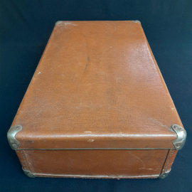 Чемодан на защелках 62х37х19 см, кожзам. Винтаж, СССР.. Картинка 4