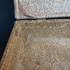 Чемодан на защелках 62х37х19 см, кожзам. Винтаж, СССР.. Картинка 14