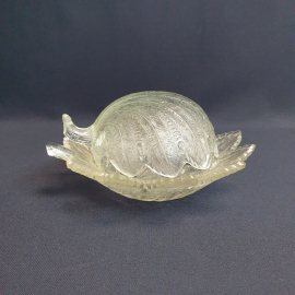 Масленка Купустный лист братьев Бахметьевых, стекло скол, до 1917 антиквариат