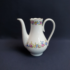 Кофейник Jlmenau, фарфор деколь позолота 0.6 л, без крышки, винтаж ГДР