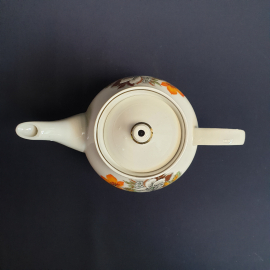 Чайник Дулево, фарфор деколь позолота 0.55 л, винтаж СССР. Картинка 6