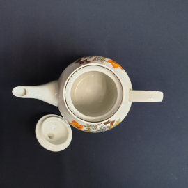 Чайник Дулево, фарфор деколь позолота 0.55 л, винтаж СССР. Картинка 7