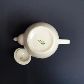 Чайник Дулево, фарфор деколь позолота 0.55 л, винтаж СССР. Картинка 8