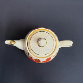 Чайник Чайка, фарфор роспись позолота 0.6 л, винтаж СССР. Картинка 6