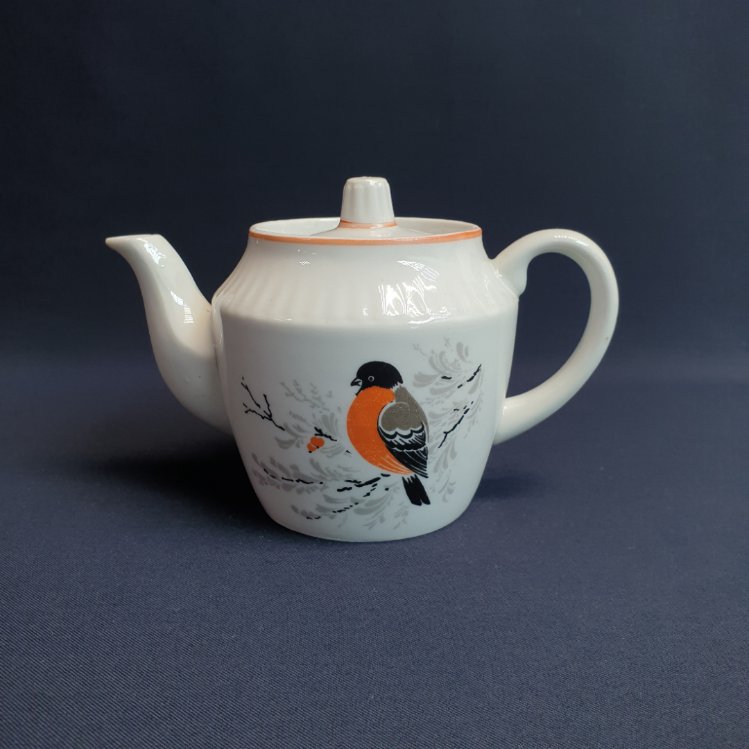 Чайник Вербилки, фарфор деколь 0.55 л, винтаж СССР. Картинка 2