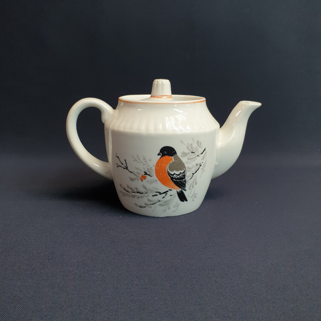 Чайник Вербилки, фарфор деколь 0.55 л, винтаж СССР. Картинка 4