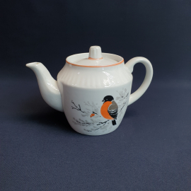 Чайник Вербилки, фарфор деколь 0.55 л, винтаж СССР