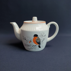 Чайник Вербилки, фарфор деколь 0.55 л, винтаж СССР. Картинка 2