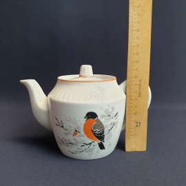 Чайник Вербилки, фарфор деколь 0.55 л, винтаж СССР. Картинка 11