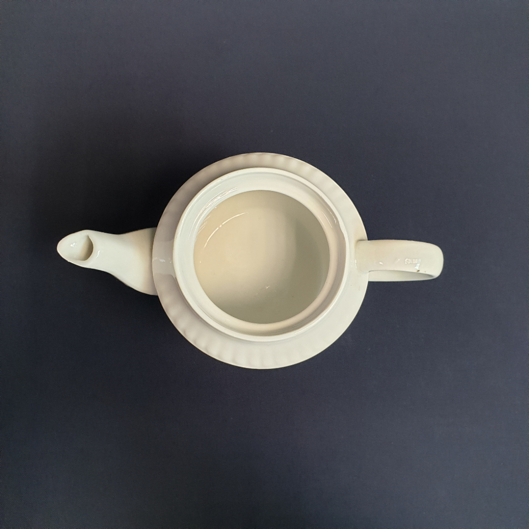 Чайник Вербилки, фарфор деколь 0.55 л, без крышки, винтаж СССР. Картинка 6