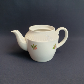 Чайник Вербилки, фарфор деколь 0.55 л, без крышки, винтаж СССР. Картинка 1