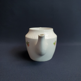 Чайник Вербилки, фарфор деколь 0.55 л, без крышки, винтаж СССР. Картинка 3