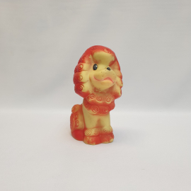 Игрушка Пудель, резина высота 15 см, винтаж СССР