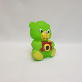 Игрушка Мишка, резина высота 13 см, винтаж 