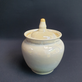 Сахарница, Городница, фарфор, перламутр, люстр, 800 мл. Винтаж, СССР.