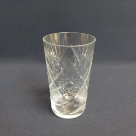 Стакан хрустальный, высота 10 см, 200 мл. Винтаж, СССР.