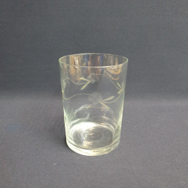 Стакан, стекло, ручная резка, 250 мл, высота 9 см. Винтаж, СССР.