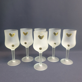 Набор бокалов 6 шт "Krisso", матовое стекло, высота 19 см, 250 мл. СНГ.