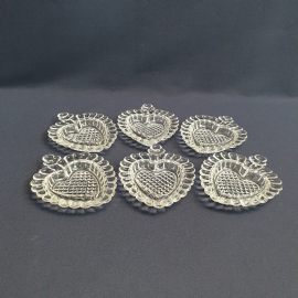 Набор из 6 розеток, стекло мелкие сколы, винтаж СССР