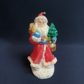 Свеча Дед мороз, воск высота 18 см