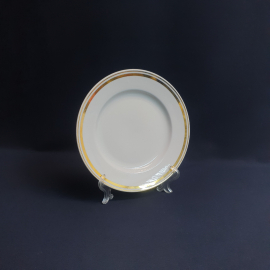 Десертная тарелка Пролетарий, фарфор  позолота 20 см, винтаж СССР