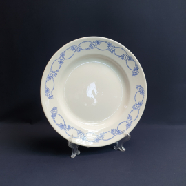 Столовая тарелка Конаково, фаянс деколь 24 см, винтаж СССР