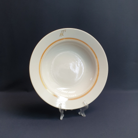 Суповая тарелка Дулево, фарфор 24 см, винтаж СССР