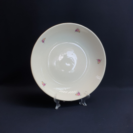 Маленькое блюдо Буди, фаянс деколь 24 см, винтаж СССР