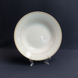 Суповая тарелка Yamatsu, фарфор позолота 23 см, винтаж Япония