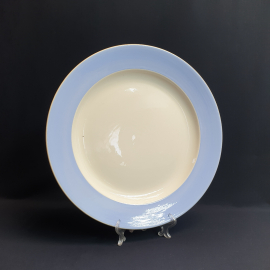 Большое блюдо Конаково, фаянс крытье скол 35 см, винтаж СССР