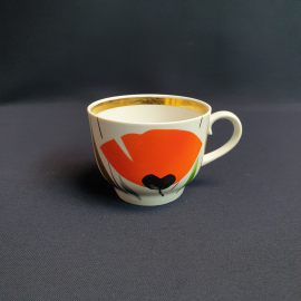 Чашка Чайка, фарфор роспись 225 мл, винтаж СССР