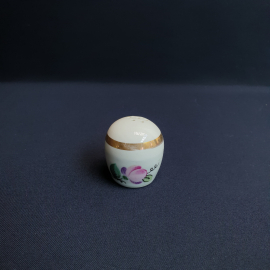 Солонка, Южноуральский ФЗ, фарфор, деколь, позолота. Винтаж, СССР.