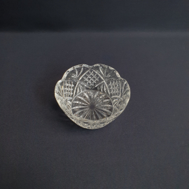 Конфетница 13.5 см, хрусталь, 250 мл. Винтаж, СССР.