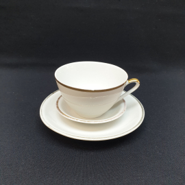 Кофейное трио, фарфор, позолота, 150 мл. ГДР.