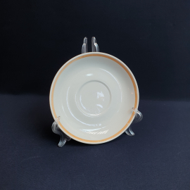 Чайное блюдце,Прокопьевский ФЗ, фарфор, люстр. Винтаж, СССР.