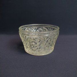 Ваза конфетница - сахарница, стекло, диаметр 13 см, 400 мл. Винтаж, СССР.