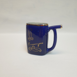 Поильник Ессентуки, фарфор кобальт позолота 200 мл, винтаж СССР