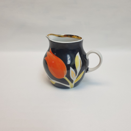 Молочник Дулево, фарфор крытье роспись позолота 350 мл, винтаж СССР