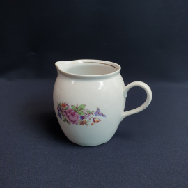 Молочник Чайка, фарфор деколь позолота 450 мл, винтаж СССР