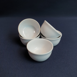 Набор из 5 соусников, фаянс 40 мл, винтаж СССР