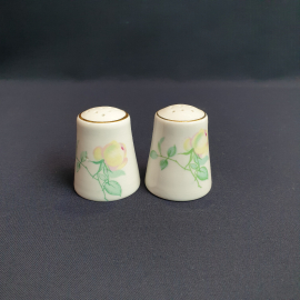 Набор из 2 баночек для специй, фарфор деколь позолота, винтаж СССР