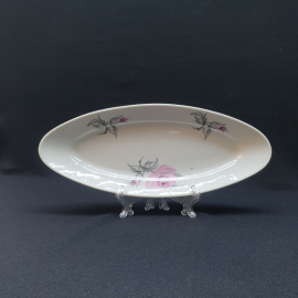 Селедочница Дулева, фарфор деколь  29х12 см, винтаж СССР