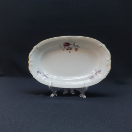 Селедочница Chodziez, фарфор деколь позолота 23х14 см, Польша