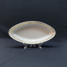 Селедочница Пролетарий , фаянс  позолота 25х12 см, винтаж СССР