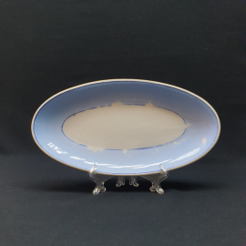 Селедочница Дулева фарфор деколь  20х14 см, винтаж СССР