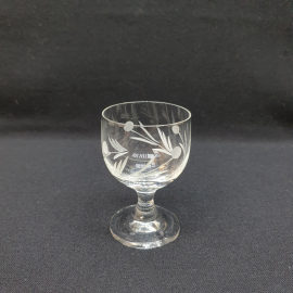 Рюмка 50 мл, стекло, ручная резка, высота 7 см, винтаж СССР