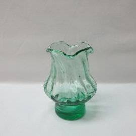 Ваза для цветов 15 см, гутная техника, цветное стекло, 500 мл, винтаж