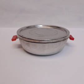 Походный контейнер из нержавеющей стали с крышкой, 500 мл, винтаж СССР.