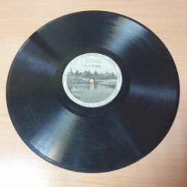 Пластинка патефонная За рекою зори и На Волге широкой, советская, винтажная.