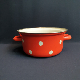 Кастрюля эмалированная, металл 3 л, винтаж СССР